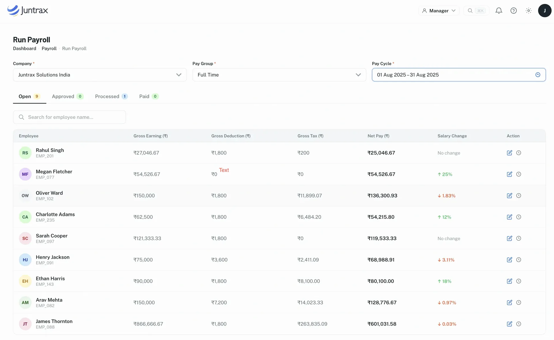 Juntrax HRMS – Payroll